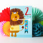 Lion 2nd Birthday Card, thumbnail 4 of 4