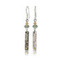 Handmade Green Amethyst Hammered Drop Earrings, thumbnail 4 of 7