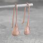 Sterling Silver Molten Teardrop Earrings, thumbnail 6 of 7