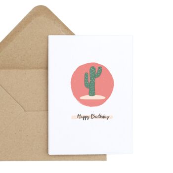 Spotlight Cactus Happy Birthday Greeting Card, 3 of 5