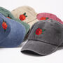 Embroidered Baseball Cap With Rose Design, thumbnail 10 of 10