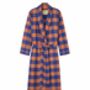 Women's Tangerine Dream Tartan Flannel Robe, thumbnail 2 of 2