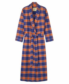 Women's Tangerine Dream Tartan Flannel Robe, 2 of 2