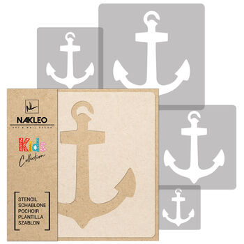 Reusable Plastic Stencils Five Pcs Anchor With Brushes, 2 of 5