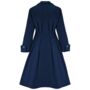 Elizabeth Coat In Navy Vintage 1940s Style, thumbnail 2 of 3
