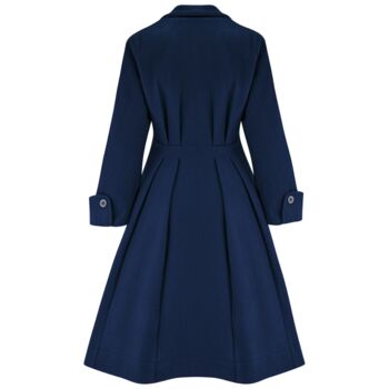 Elizabeth Coat In Navy Vintage 1940s Style, 2 of 3