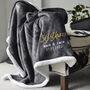 Personalised Golden Wedding Anniversary Charcoal Throw, thumbnail 1 of 4