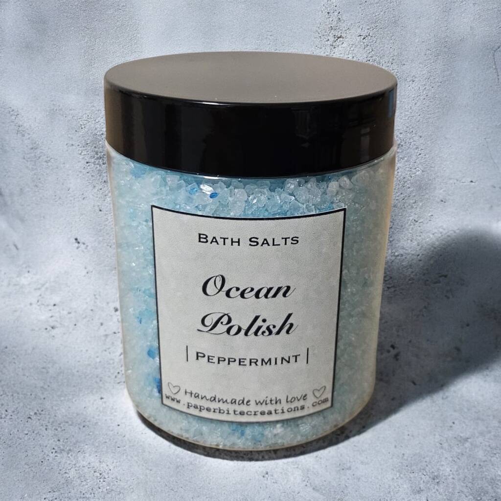 Bath Salts Peppermint Luxury Spa Gift For Her/Him, 1 of 2
