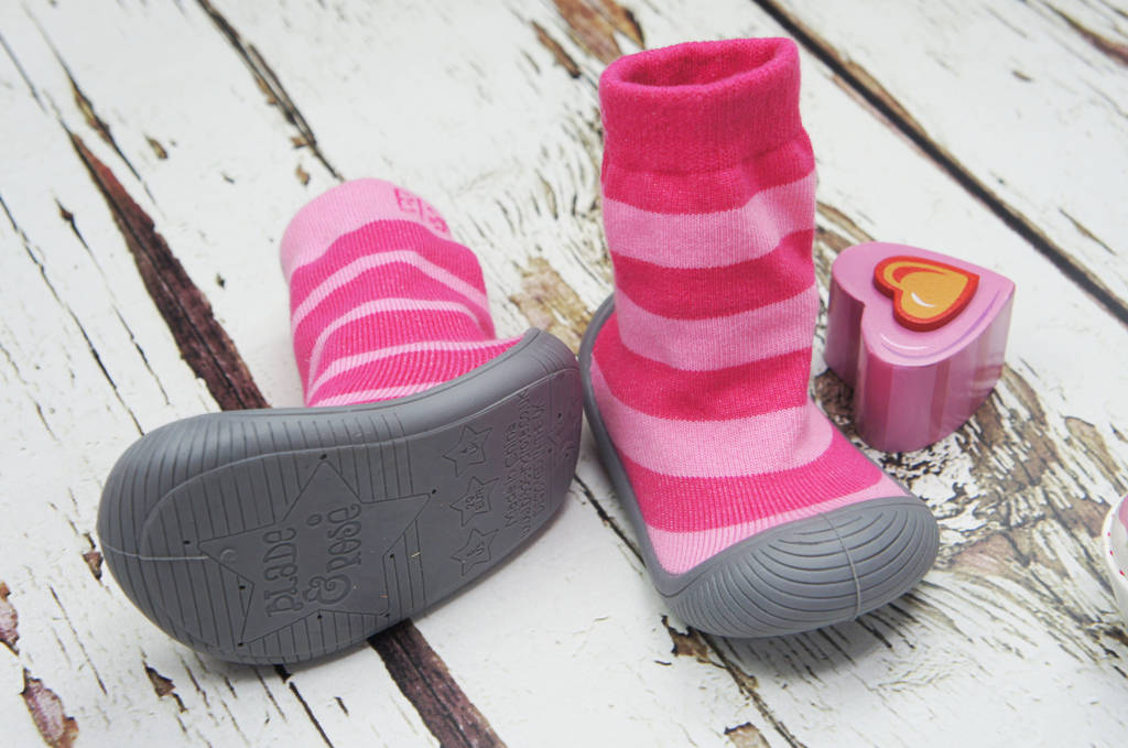 Pink Stripe Sock Shoe By Blade And Rose
