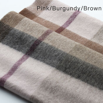 Men's 100% Wool Check Scarf, 6 of 11