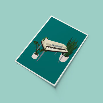 Electric Piano Houseplant Print | Music Poster, 10 of 10