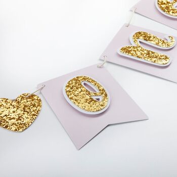 Gold Glitter 1st Birthday Decoration Kit, 3 of 4