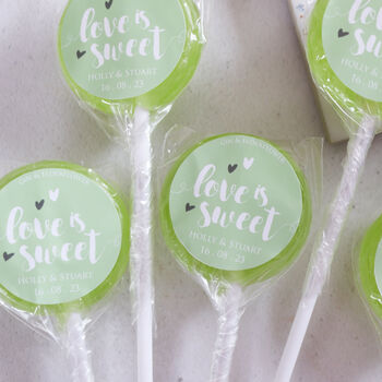 Love Is Sweet Pastel Wedding Favour Lollipops, 4 of 7