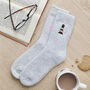 Lighthouse Wool Socks Embroidered Gift For Coastal Lovers, thumbnail 5 of 12