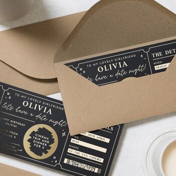 Personalised Cinema Date Night Voucher For Girlfriend, 7 of 9