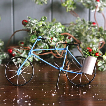 Blue Bike Bicycle Christmas Tree Decoration, 3 of 4