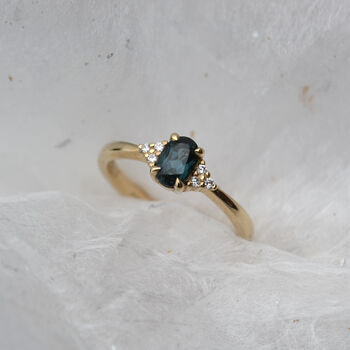 Ethical Sapphire And Diamond Engagement Ring: Rosalia, 2 of 5