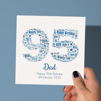Blue Star Personalised Birthday Card For Him – Any Age, 8 of 12