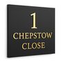 Personalised Square House Sign Options Of Design Colour, thumbnail 3 of 12