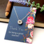 Thank You Teacher Sterling Silver Mini Doughnut Necklace, thumbnail 1 of 12