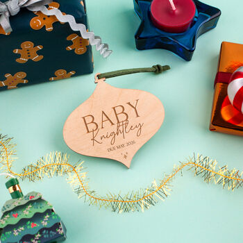 Baby Announcement Christmas Tree Decoration, 5 of 6