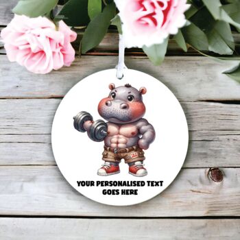 Personalised Hippo Weights Birthday / Father's Day Gift, 2 of 2