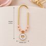Large Pink Pearl Heart Paperclip Bookmark Charm, thumbnail 3 of 5