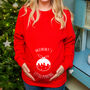 'Mummy's Little Pudding' Mum To Be Christmas Jumper, thumbnail 4 of 12