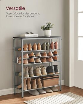 Four/Five Layer Shoe Rack High Shoe Storage Shelves, 6 of 10