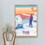 Trysil Ski Resort Norway Travel Poster Art Print, thumbnail 5 of 8