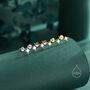 Sterling Silver Barely Visible Starburst Earrings, thumbnail 4 of 12