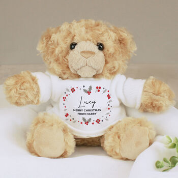 Personalised Christmas Teddy Bear, 4 of 7