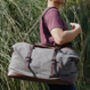 Canvas Holdall Duffel With Front Pockets, thumbnail 6 of 12
