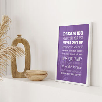 'Rules Of Life' Inspirational Quote Print, 11 of 11