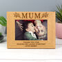 Personalised Floral Mum 6x4 Oak Finish Photo Frame, thumbnail 1 of 4
