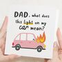 Personalised Funny Car Birthday Card For Dad, thumbnail 1 of 7