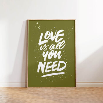 Love Is All You Need The Beatles, Song Lyrics Print, 5 of 10
