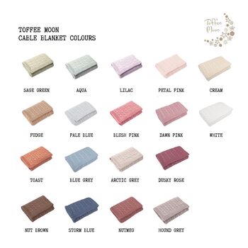 Toffee Moon Luxury Cotton Baby Blanket And Toy Rabbit, 5 of 12