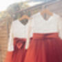 Long Sleeve Burgundy Tutu Dress, thumbnail 10 of 12