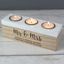 Personalised Couples Wooden Tealight Holder Box, thumbnail 2 of 6