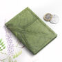 Vegan Teak Leaf Leather Folding Card Holder, thumbnail 2 of 10