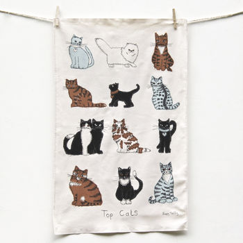 Cats Tea Towel, 2 of 4