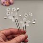 Pearl Flower Bridal Hair Pins Set Of Two, thumbnail 1 of 12