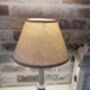 31cm Grey Washed Wood Bedside Table Lamp Light Natural Beige Shade, thumbnail 3 of 9