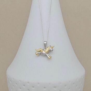 Personalised Children's Cute Unicorn Necklace, 3 of 4