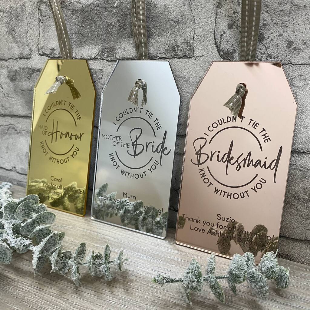 Personalised Wedding Party Gift Bottle Tags, 1 of 9
