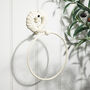 Heart Iron Wall Mounted Bathroom Towel Ring, thumbnail 9 of 9