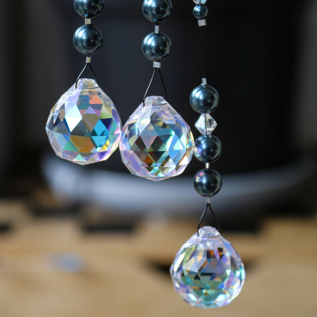 Crystal Pearls And Crystal Beaded Suncatcher By Bonnie and Bell