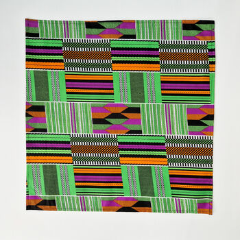 African Print Cotton Napkin | Kente Kofi Print, 2 of 8