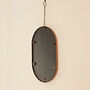 Oval Antique Copper Hanging Chain Wall Mirror, thumbnail 5 of 8